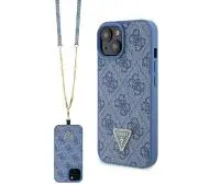 Guess Crossbody 4G Metal Logo GUHCP15SP4TDSCPB do iPhone 15 Niebieski