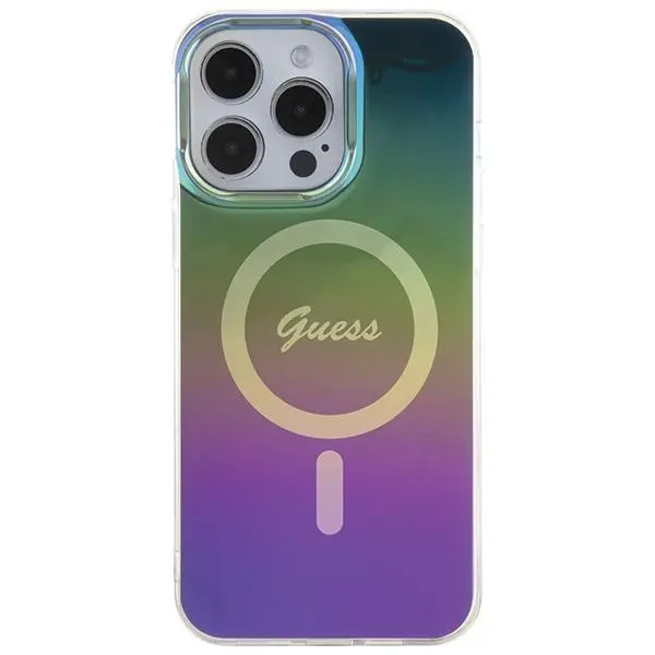 Etui Guess IML Iridescent MagSafe GUHMP15LHITSK do iPhone 15 Pro Różowy