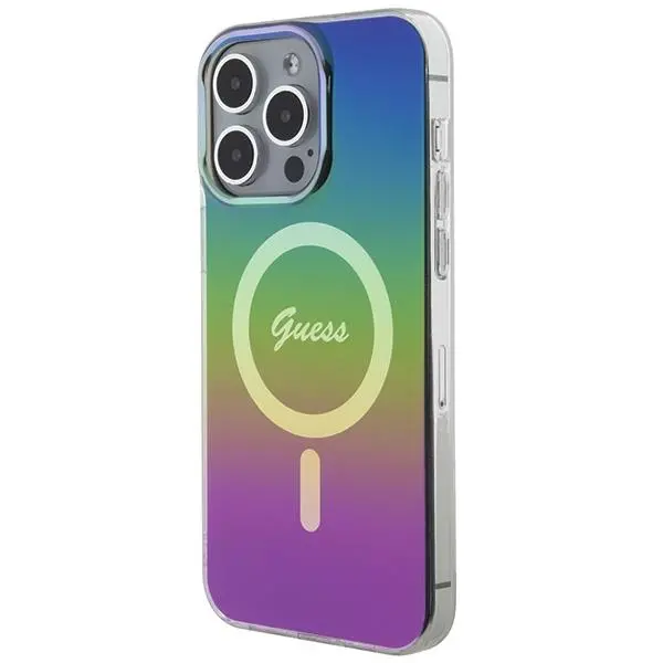 Etui Guess IML Iridescent MagSafe GUHMP15LHITSK do iPhone 15 Pro Różowy