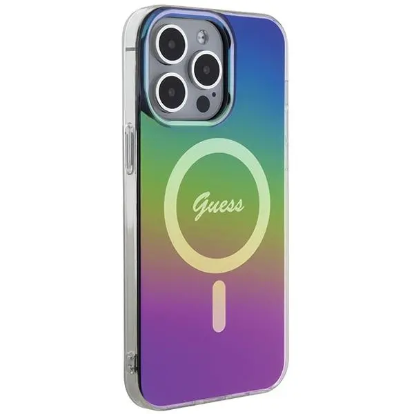 Etui Guess IML Iridescent MagSafe GUHMP15LHITSK do iPhone 15 Pro Różowy
