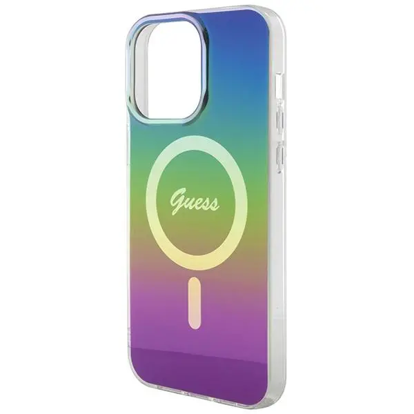 Etui Guess IML Iridescent MagSafe GUHMP15LHITSK do iPhone 15 Pro Różowy