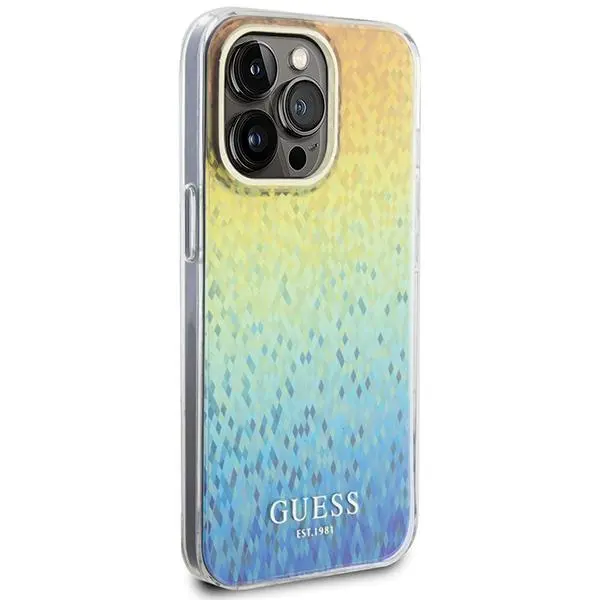 Etui Guess IML Faceted Mirror Disco Iridescent GUHCP15XHDECMI do iPhone 15 Pro Max Tęczowy