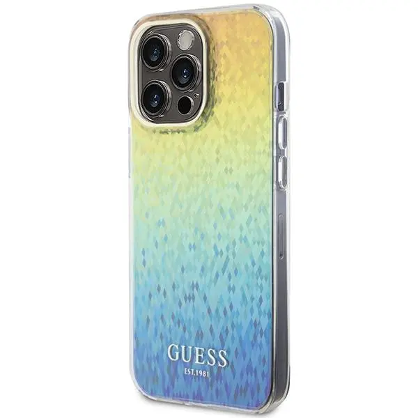 Etui Guess IML Faceted Mirror Disco Iridescent GUHCP15XHDECMI do iPhone 15 Pro Max Tęczowy