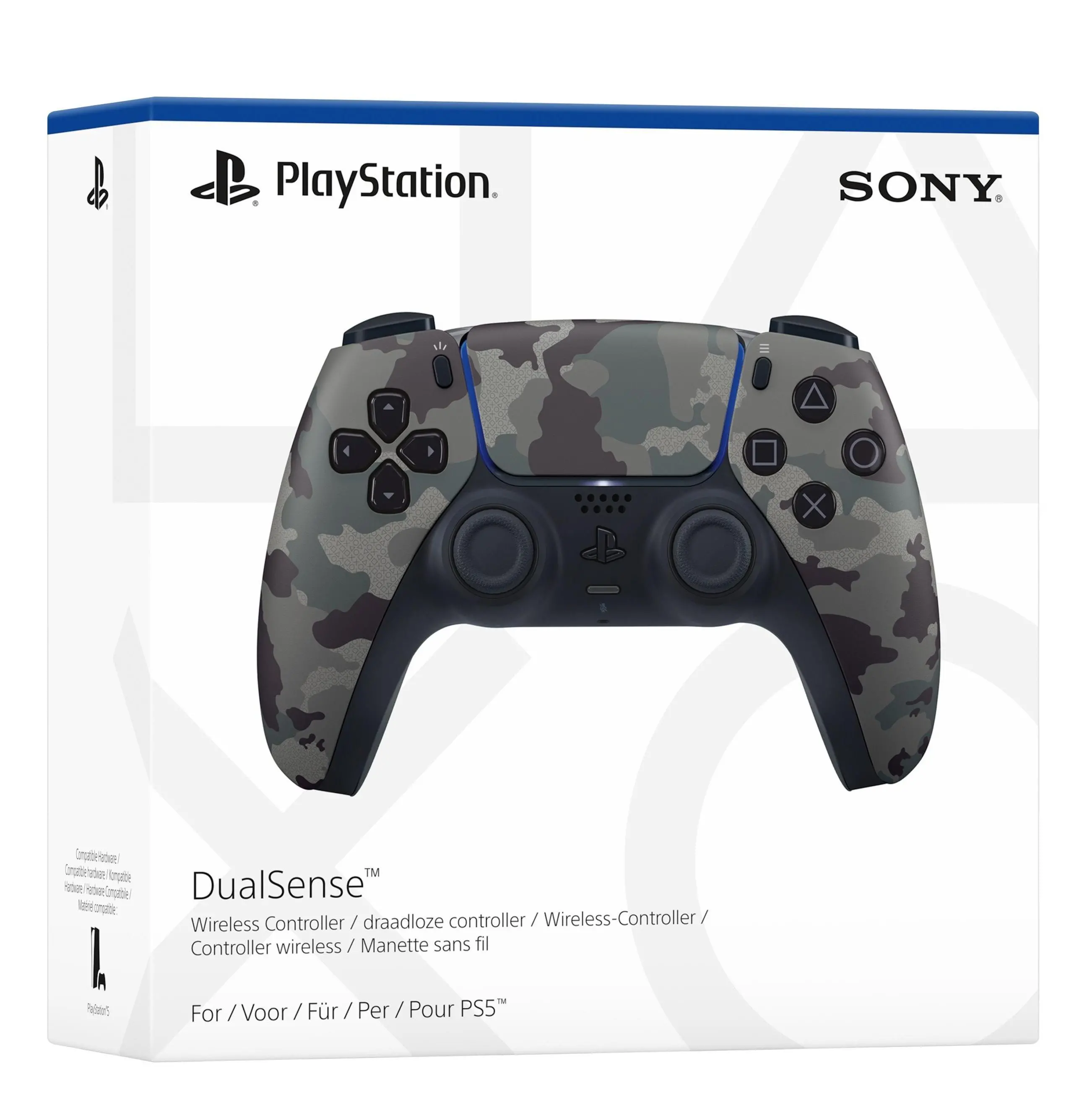 Konsola Sony PlayStation 5 (PS5) z napędem + Dodatkowy Pad Szary kamuflaż + Call of Duty Modern Warfare III