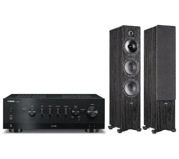 Стерео набір Yamaha R-N800A Czarny, Indiana Line Tesi 661 Ciemny dąb