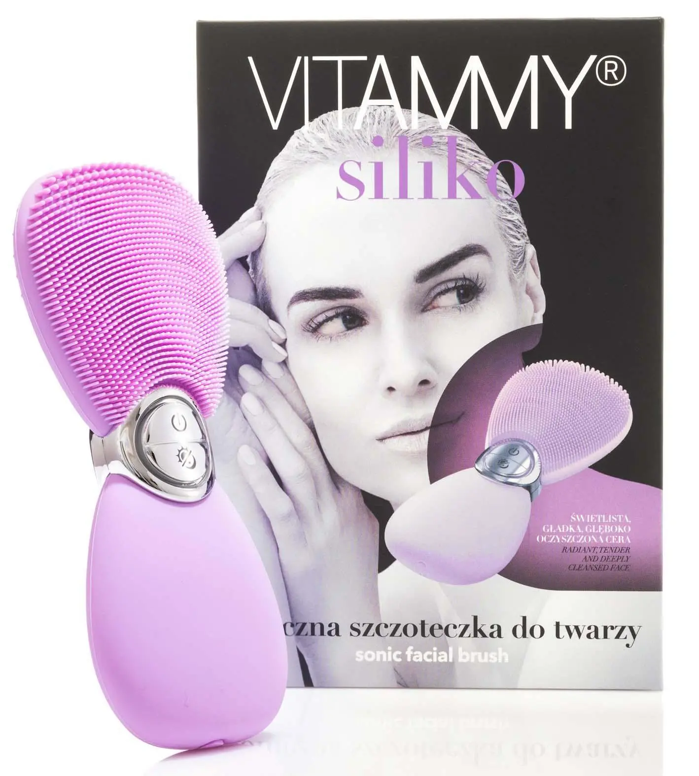 Szczoteczka do twarzy Vitammy Siliko Fioletowy