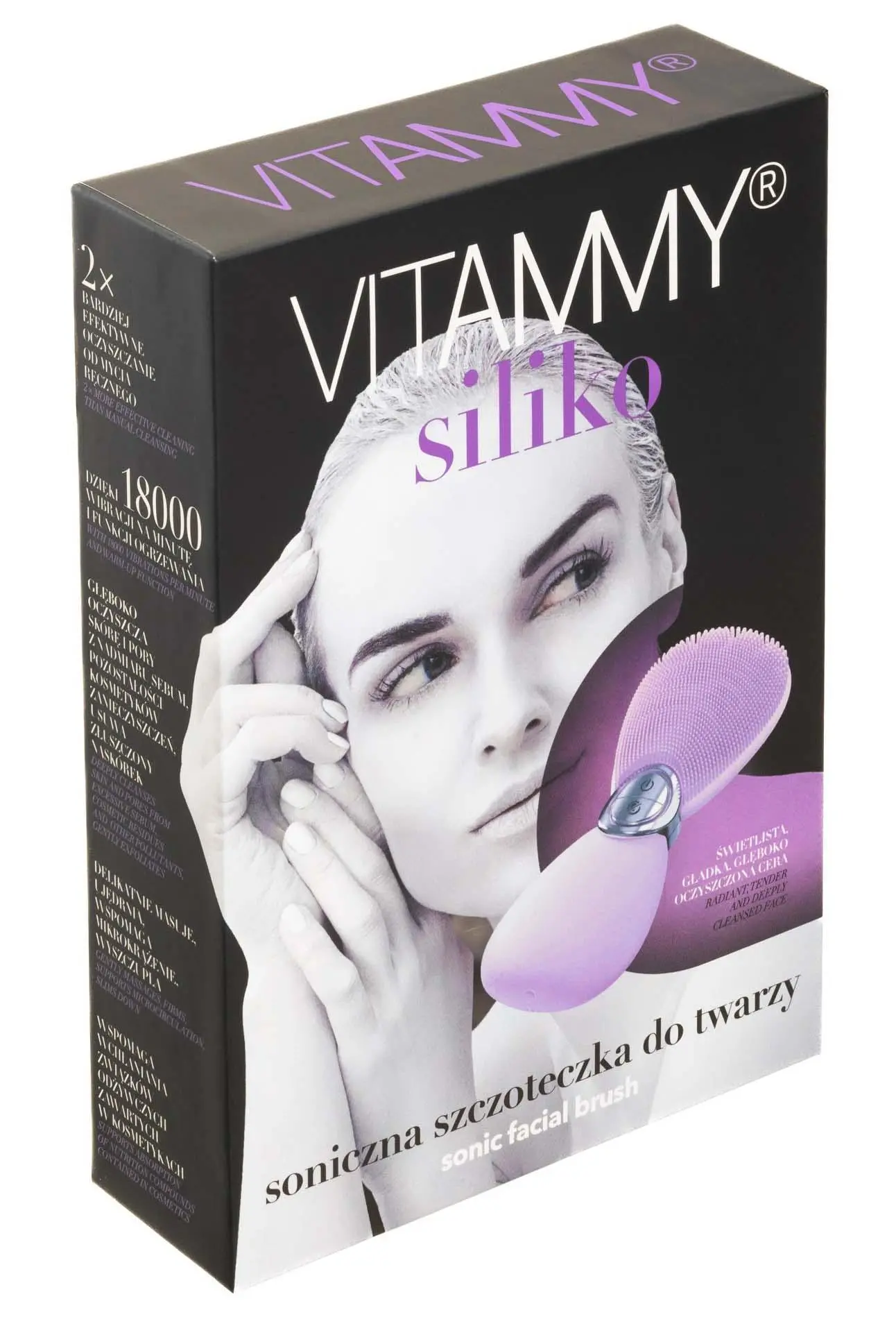 Szczoteczka do twarzy Vitammy Siliko Fioletowy