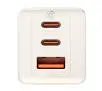 Ładowarka sieciowa Baseus GaN5 2x USB-C + USB 65W + kabel 1m Biały