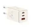 Ładowarka sieciowa Baseus GaN5 2x USB-C + USB 65W + kabel 1m Biały