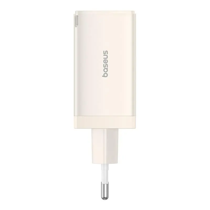 Ładowarka sieciowa Baseus GaN5 2x USB-C + USB 65W + kabel 1m Biały