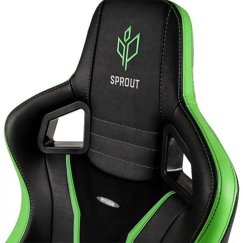 Fotel Noblechairs EPIC Sprout Edition Gamingowy do 120kg Skóra ECO Czarno-zielony