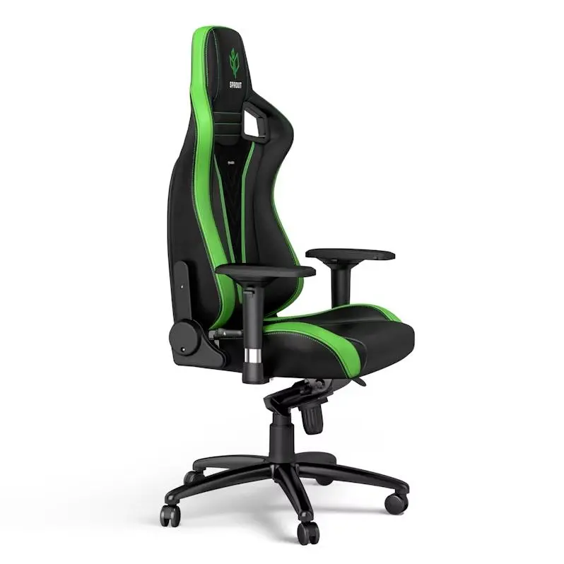 Fotel Noblechairs EPIC Sprout Edition Gamingowy do 120kg Skóra ECO Czarno-zielony