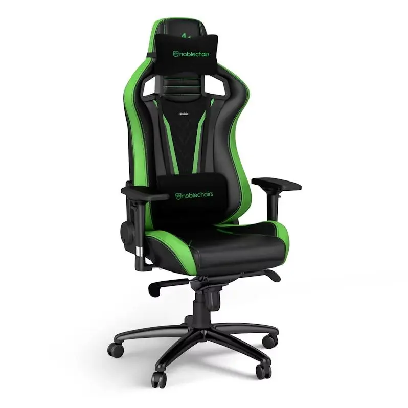 Fotel Noblechairs EPIC Sprout Edition Gamingowy do 120kg Skóra ECO Czarno-zielony