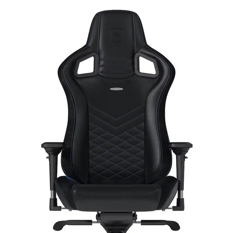 Fotel Noblechairs EPIC Black Blue Gamingowy do 120kg Skóra ECO Czarno-niebieski