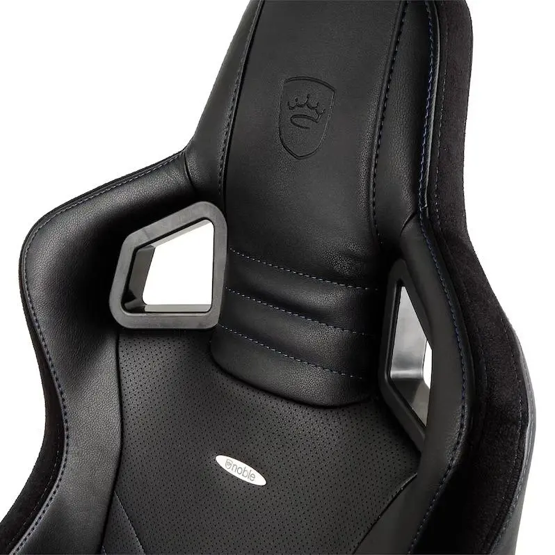 Fotel Noblechairs EPIC Black Blue Gamingowy do 120kg Skóra ECO Czarno-niebieski