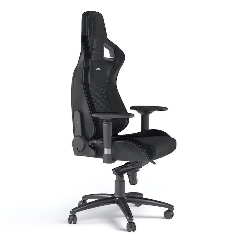 Fotel Noblechairs EPIC Black Blue Gamingowy do 120kg Skóra ECO Czarno-niebieski