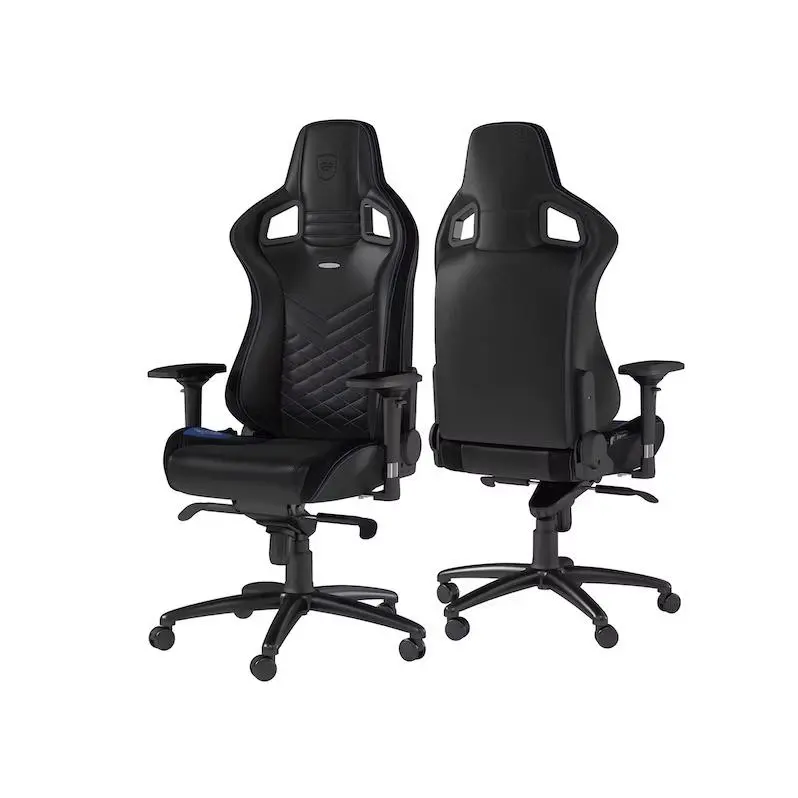 Fotel Noblechairs EPIC Black Blue Gamingowy do 120kg Skóra ECO Czarno-niebieski