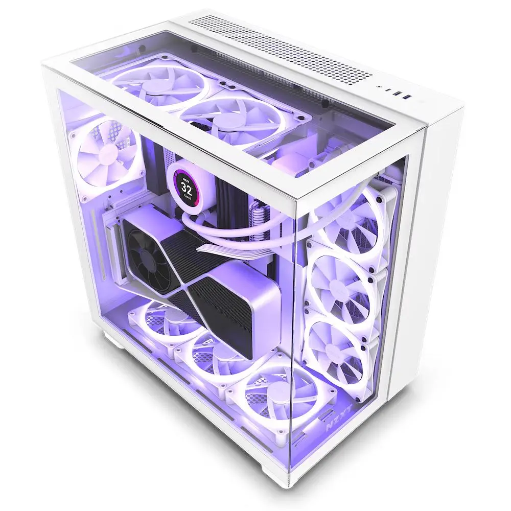 Obudowa NZXT H9 Elite okno RGB Biały