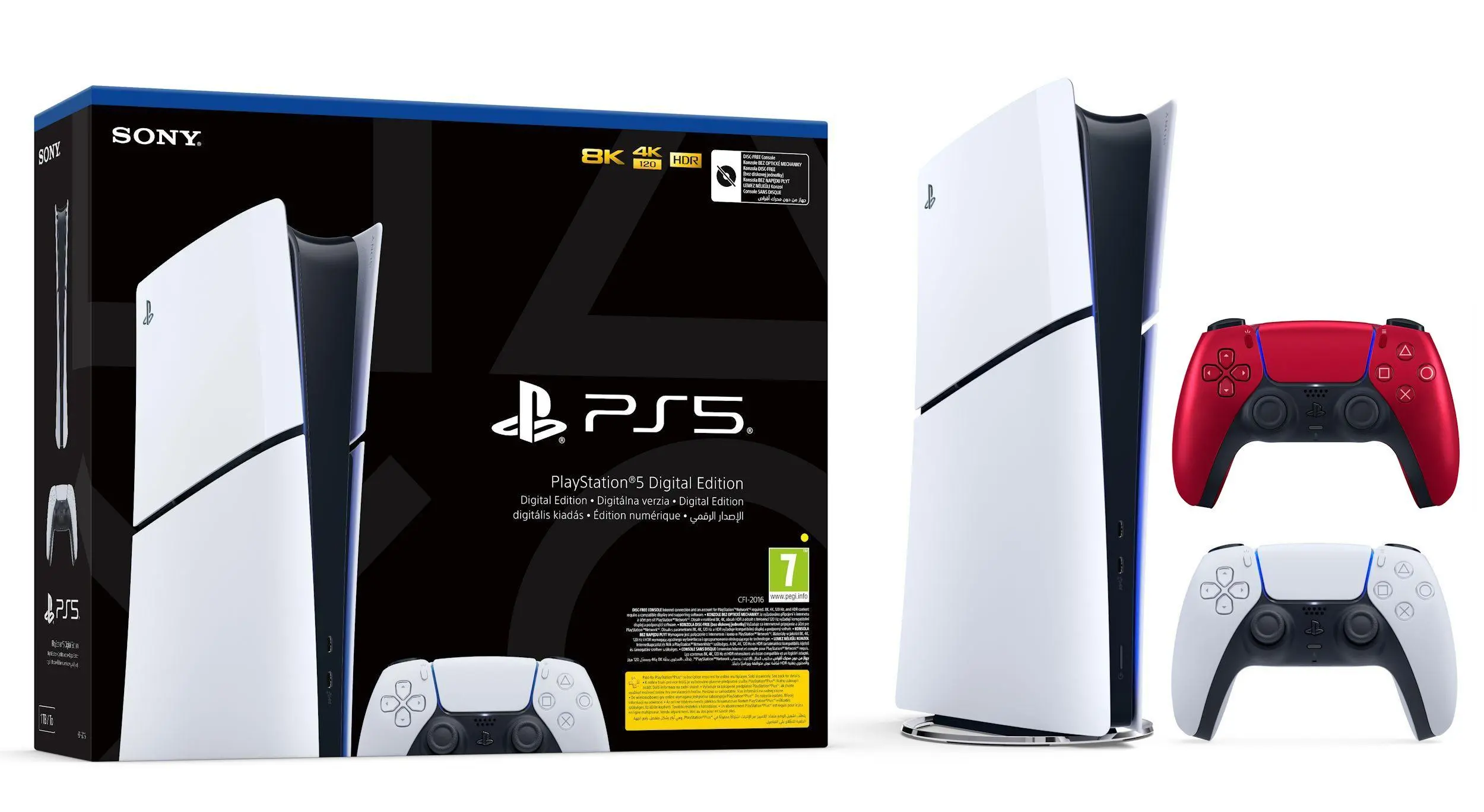 Konsola Sony PlayStation 5 Digital Slim D Chassis (PS5) 1TB + Dodatkowy Pad Wulkaniczna czerwień