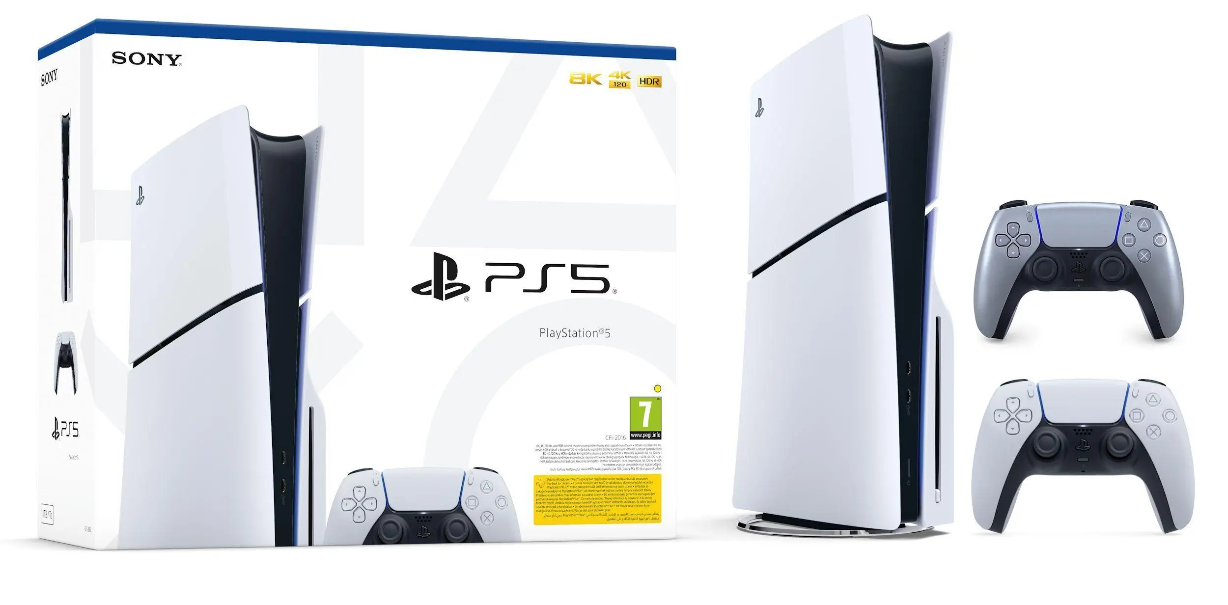 Konsola Sony PlayStation 5 Slim D Chassis (PS5) 1TB z napędem + Dodatkowy Pad Srebro sterling
