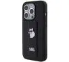 Etui Karl Lagerfeld Gripstand Saffiano Choupette Pins KLHCP14XGSACHPK do iPhone 14 Pro Max Czarny