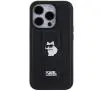 Etui Karl Lagerfeld Gripstand Saffiano Choupette Pins KLHCP14XGSACHPK do iPhone 14 Pro Max Czarny