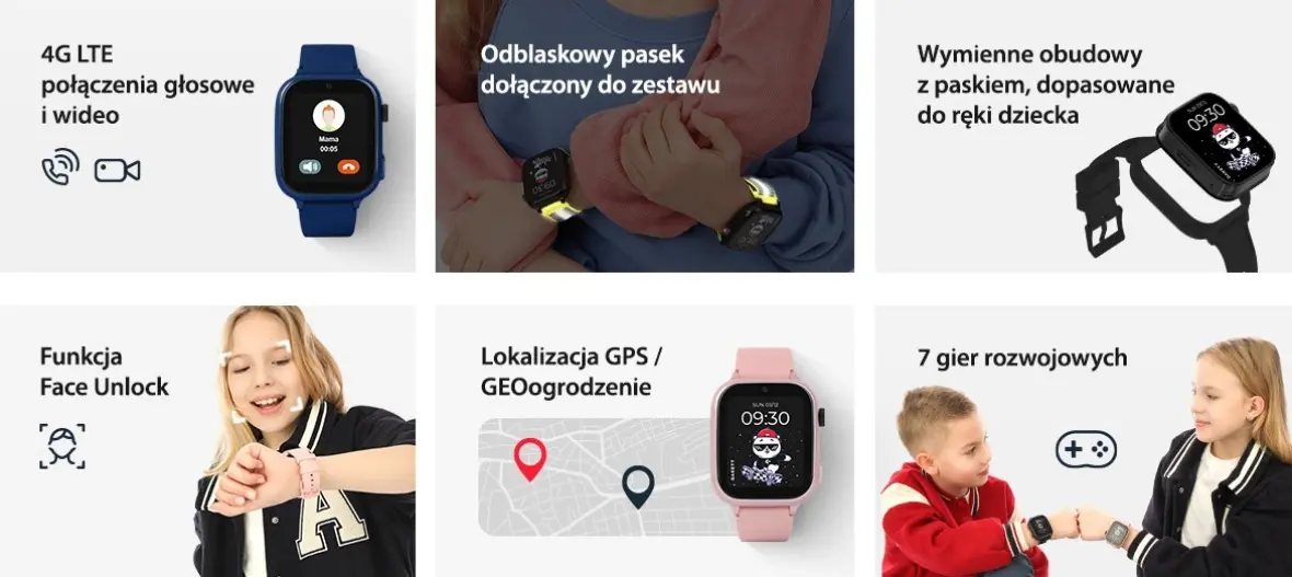 Smartwatch Garett Kids Cute 2 45mm LTE Niebieski