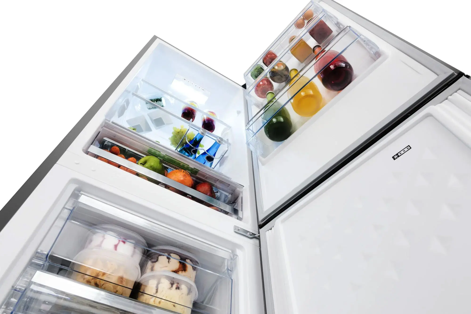 Lodówka Amica FK299.2FTZH(E) Pełny No Frost 180cm Komora świeżości Czarny Inox