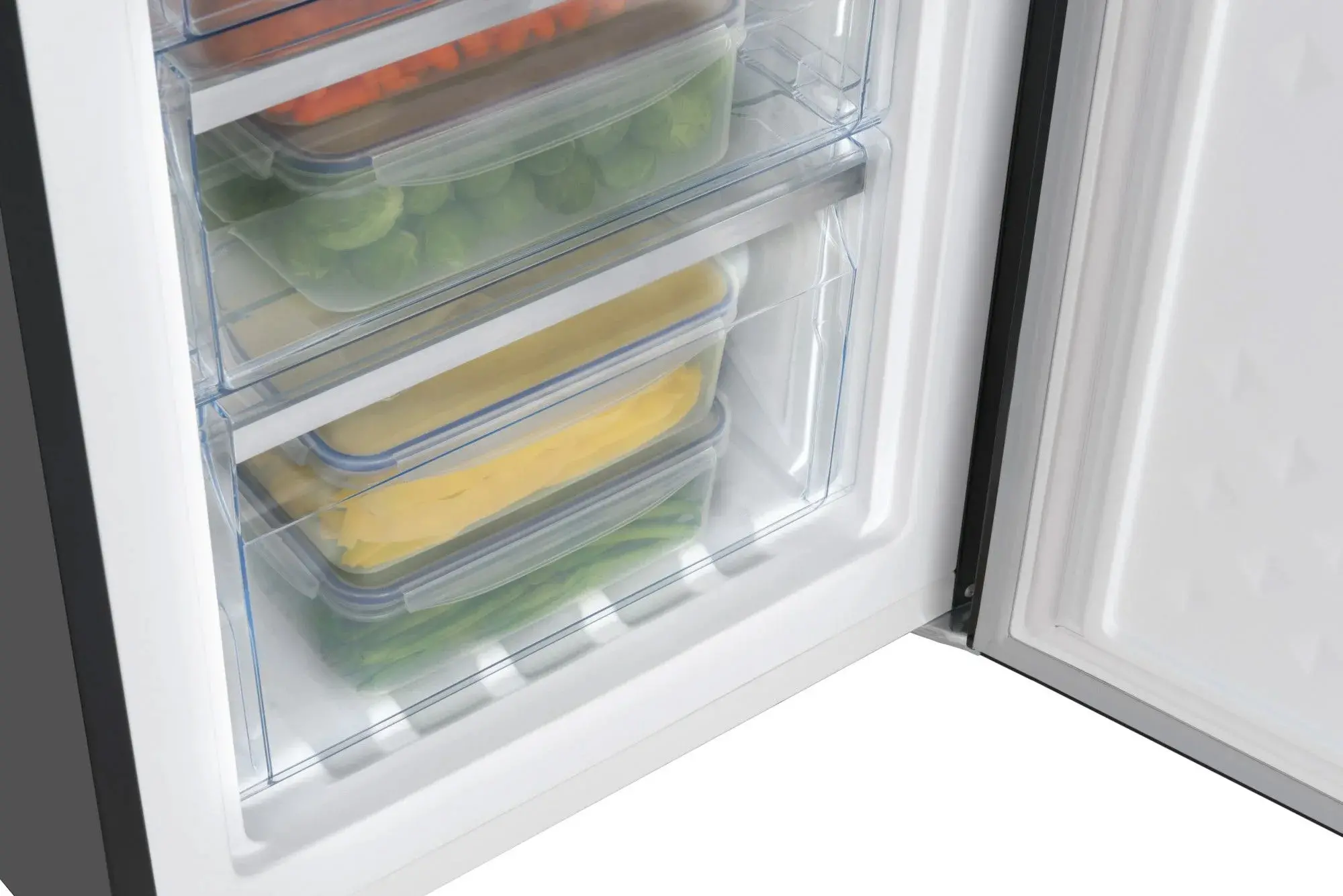Lodówka Amica FK299.2FTZH(E) Pełny No Frost 180cm Komora świeżości Czarny Inox