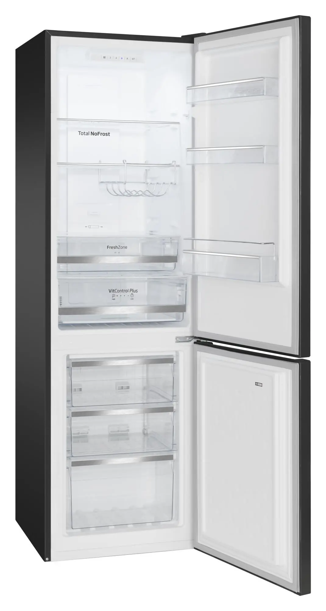 Lodówka Amica FK299.2FTZH(E) Pełny No Frost 180cm Komora świeżości Czarny Inox