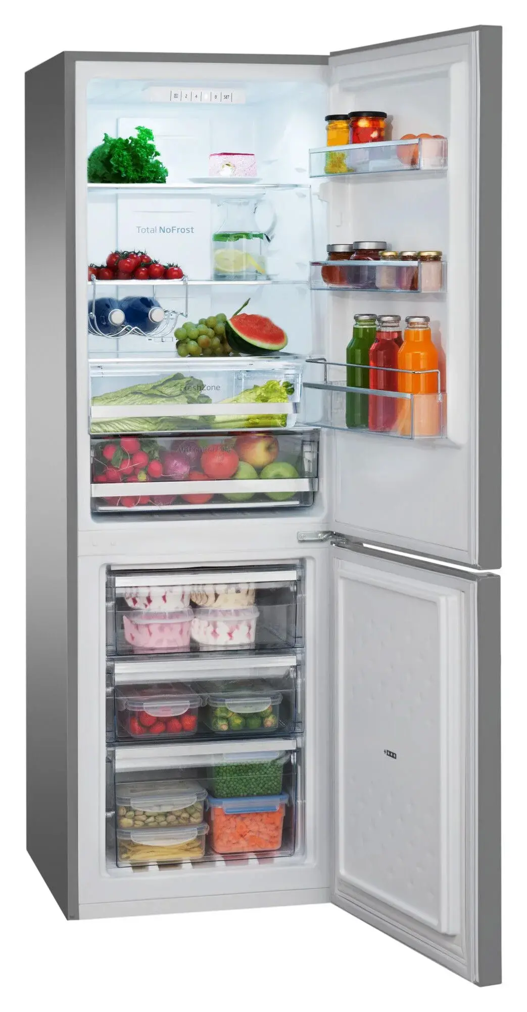 Lodówka Amica FK2695.4FTX(E) Pełny No Frost 170cm Inox