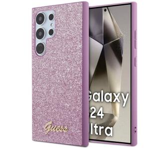 Etui Guess Glitter Script GUHCS24LHGGSHU do Samsung Galaxy S24 Ultra Fioletowy