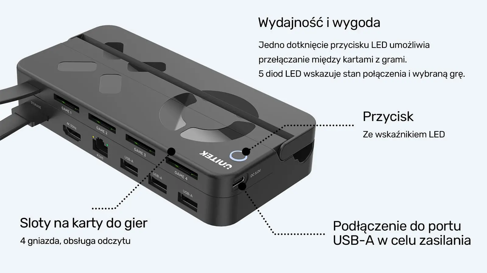 Stacja dokująca Unitek G1002B 100W 4K