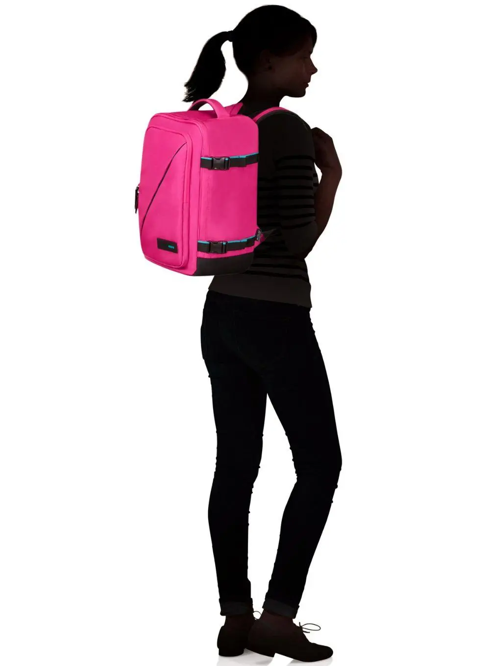 Plecak na laptopa American Tourister Take2Cabin S Raspberry Sorbet Różowy