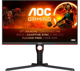 Monitor AOC Q27G3XMN/BK 27" 2K VA 180Hz 1ms Gamingowy
