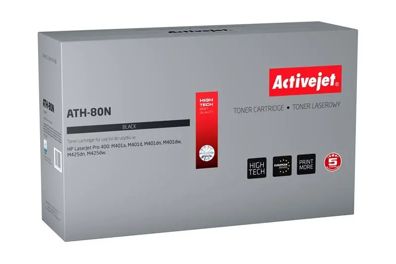 Toner ActiveJet ATH-80N (zamiennik CF280A nr 80A) Czarny