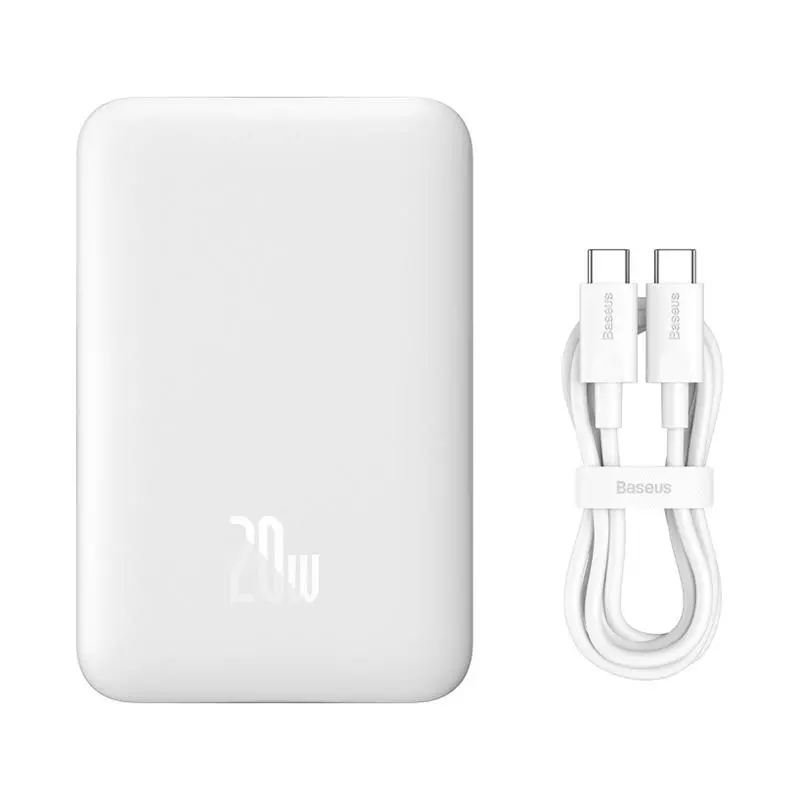 Powerbank Baseus P10059001223-00 Magnetic Mini Air 10000mAh 20W Biały