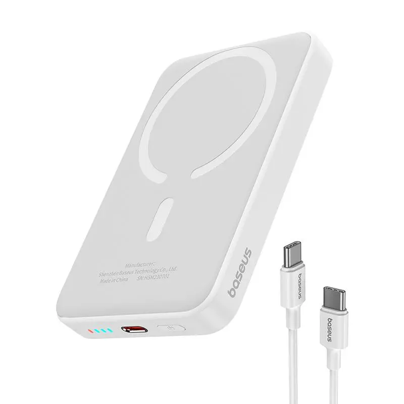 Powerbank Baseus P10059001223-00 Magnetic Mini Air 10000mAh 20W Biały