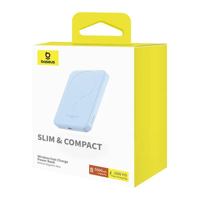 Powerbank Baseus P10022107313-00 Magnetic Mini 5000mAh 20W Niebieski