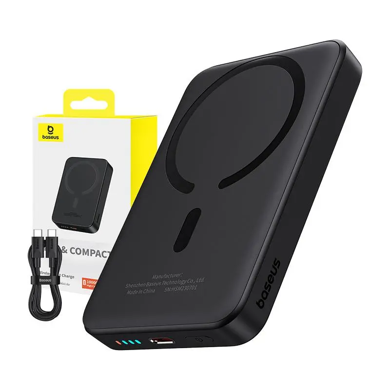 Powerbank Baseus P10059001113-00 Magnetic Mini Air 10000mAh 20W Czarny