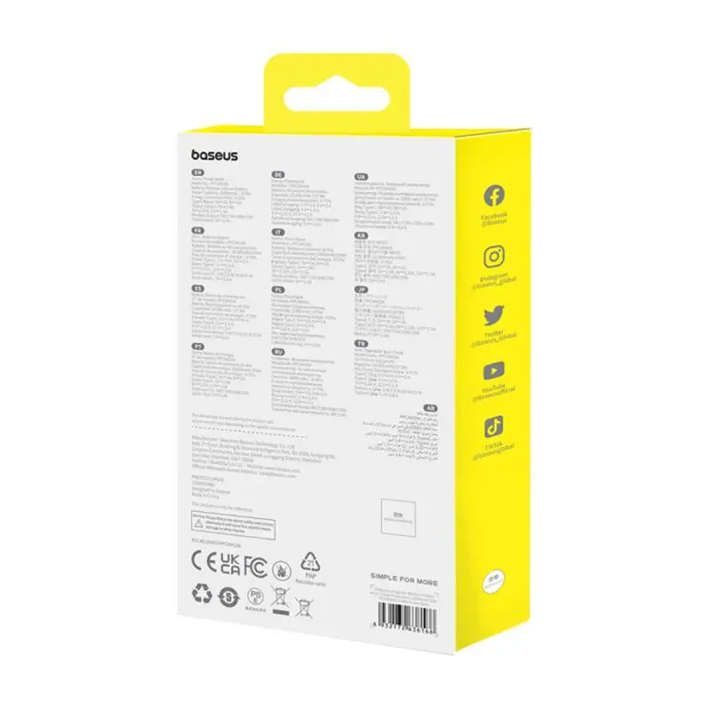 Powerbank Baseus P10059001113-00 Magnetic Mini Air 10000mAh 20W Czarny