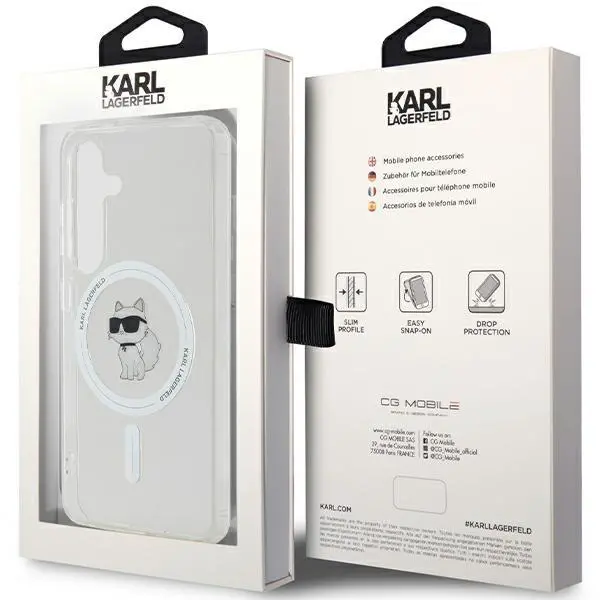 Etui Karl Lagerfeld IML Choupette MagSafe do Samsung Galaxy S24 Przezroczysty