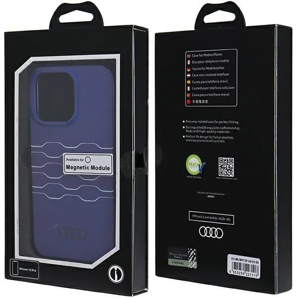 Etui AUDI IML MagSafe Case AU-IMLMIP13P-A6/D3-BE do iPhone 13 Pro Niebieski