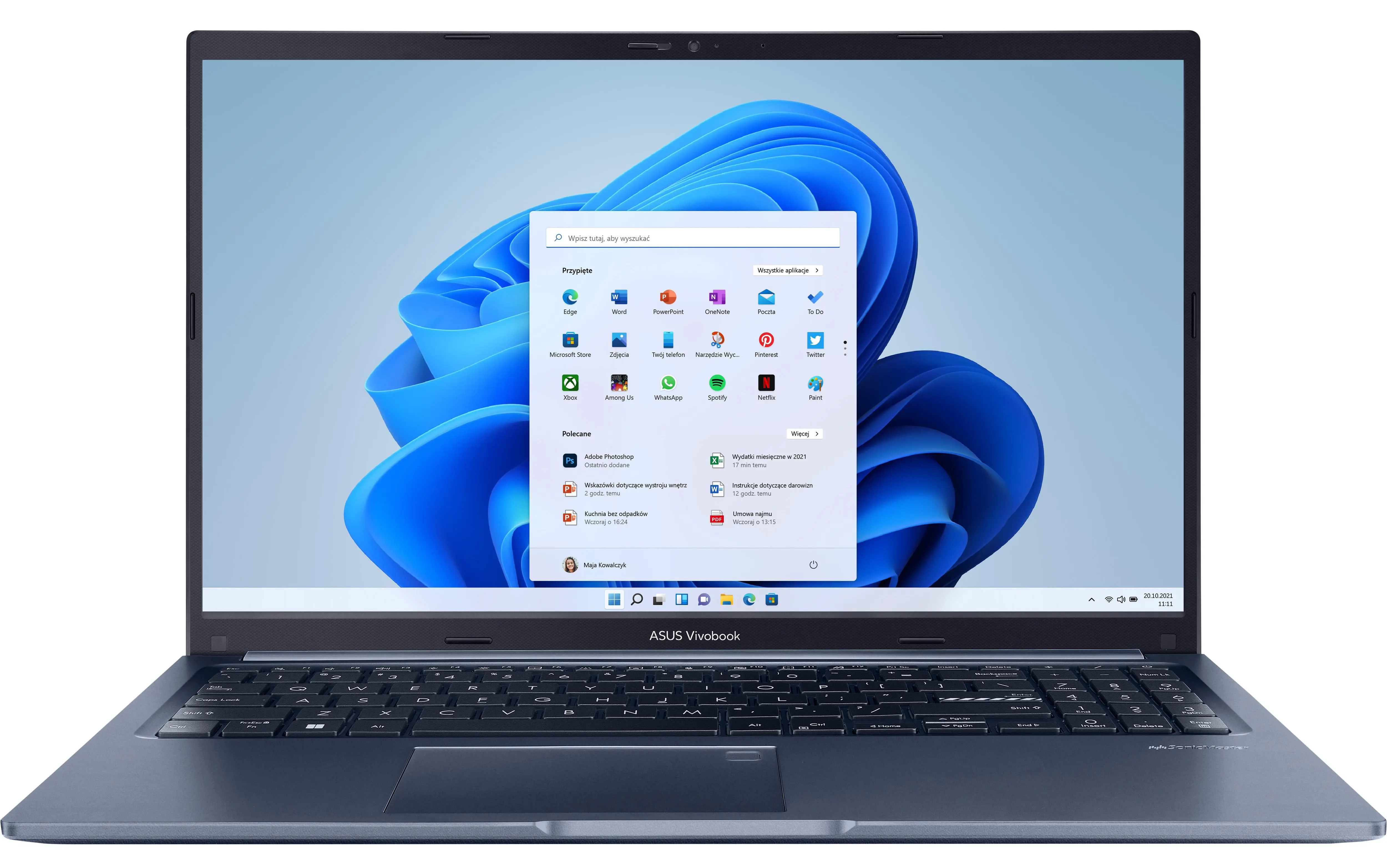 Laptop ASUS Vivobook 15 D1502YA-BQ316W 15,6" R7 7730U 16GB RAM 512GB Dysk SSD Win11 Niebieski