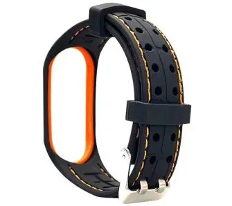 Pasek Beline do Mi Band 3/4 Smart Czarno-pomarańczowy