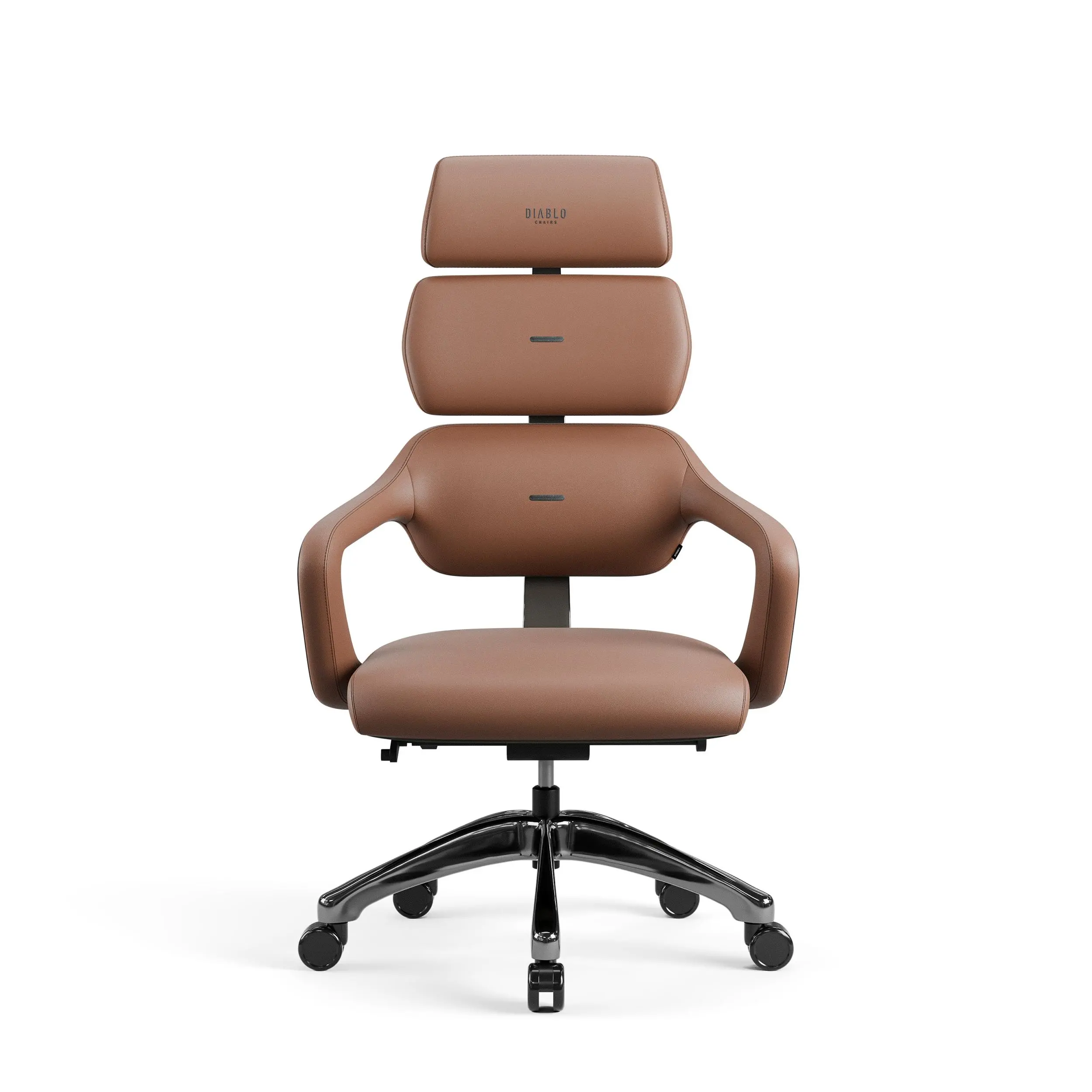 Fotel Diablo Chairs V-Modular Biurowy do 180kg Skóra ECO Brązowy