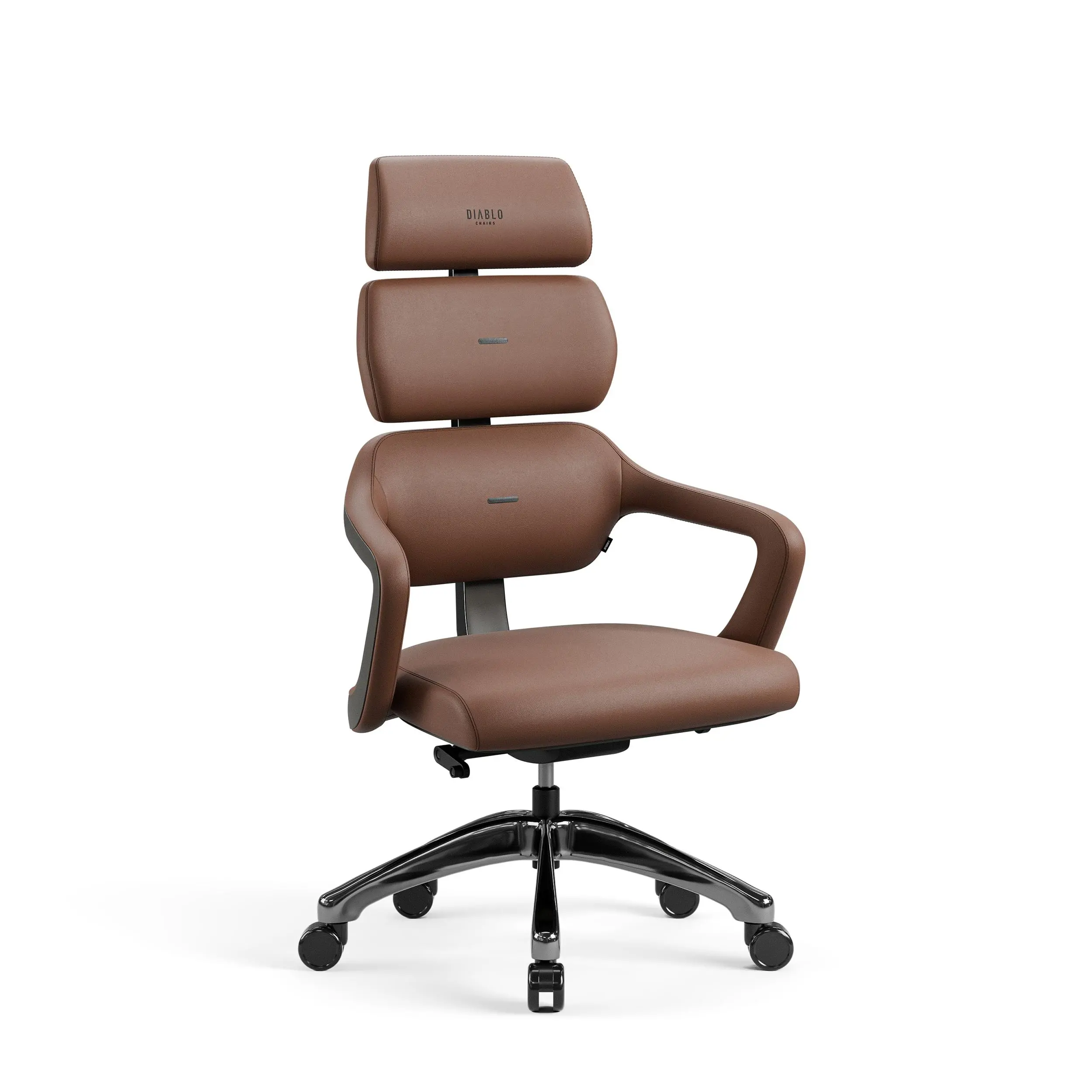 Fotel Diablo Chairs V-Modular Biurowy do 180kg Skóra ECO Brązowy