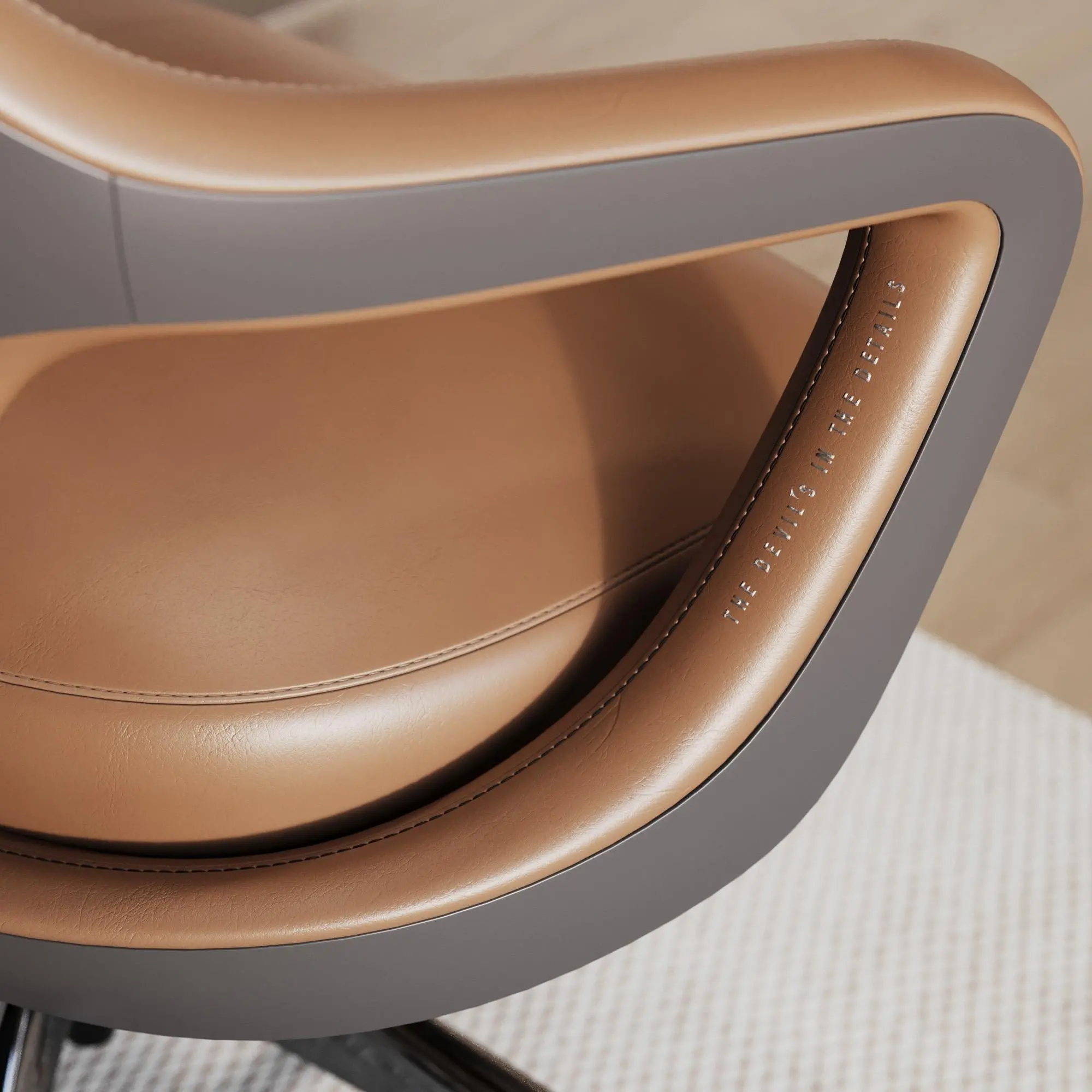 Fotel Diablo Chairs V-Modular Biurowy do 180kg Skóra ECO Brązowy