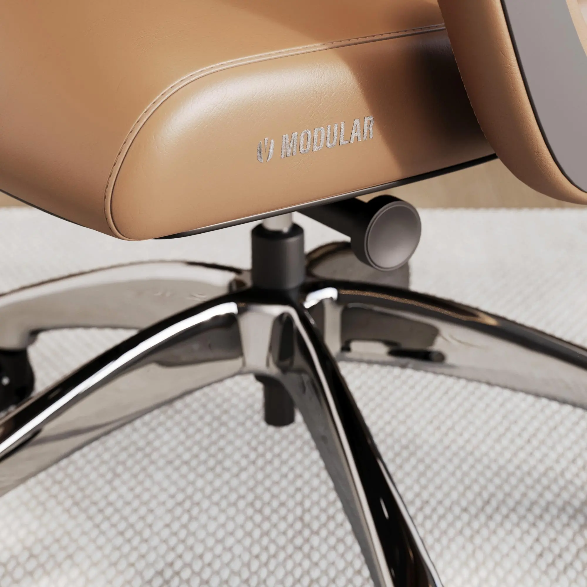 Fotel Diablo Chairs V-Modular Biurowy do 180kg Skóra ECO Brązowy