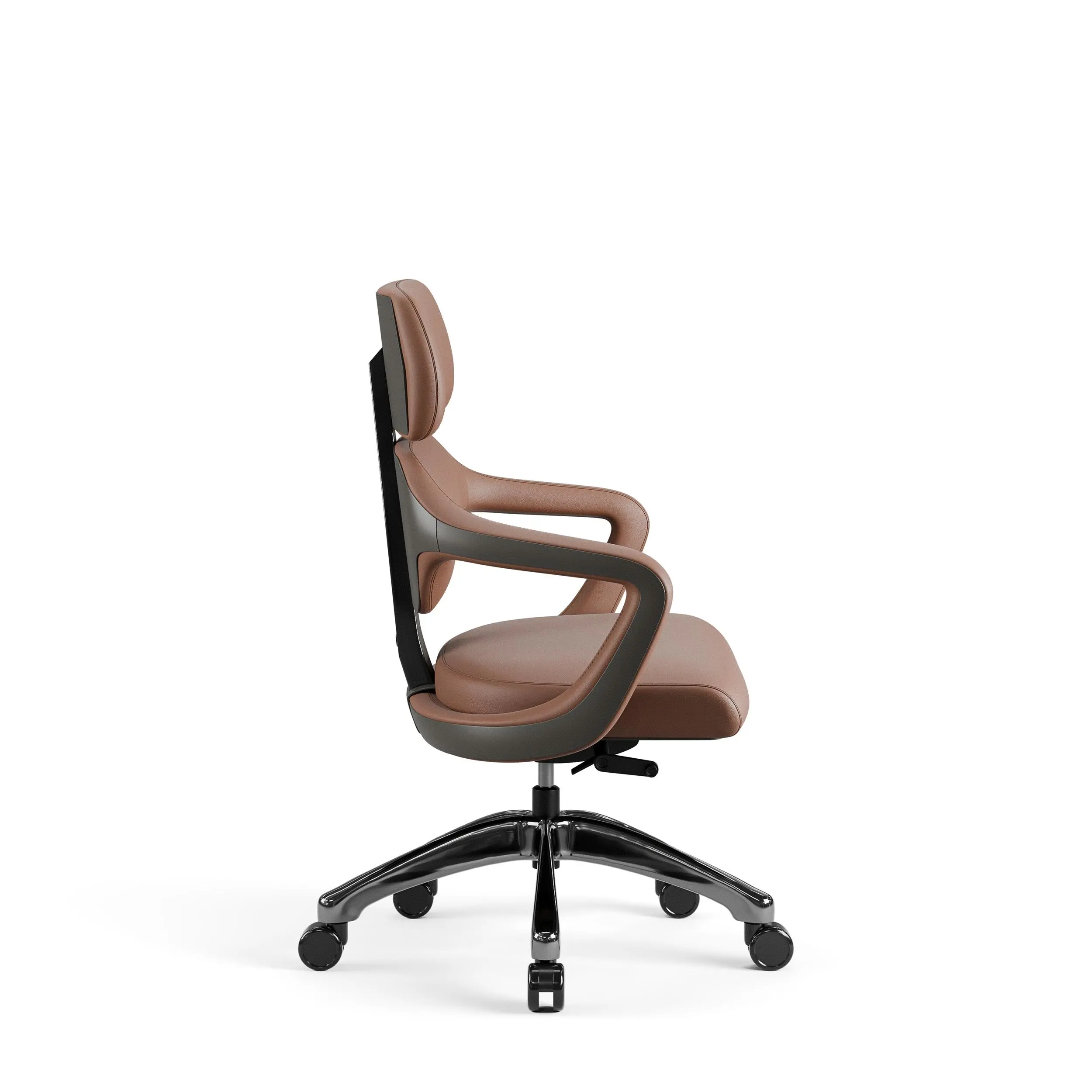 Fotel Diablo Chairs V-Modular Biurowy do 180kg Skóra ECO Brązowy